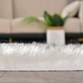 thumbnail image 5 of Ghouse Round White With Grey Tips Area Rug 6 feet, Thick and Fluffy Faux Sheepskin Machine Washable Circle Plush Carpet, Faux Sheepskin Rug for Living Room, Bedroom, Kids Room, 5 of 6