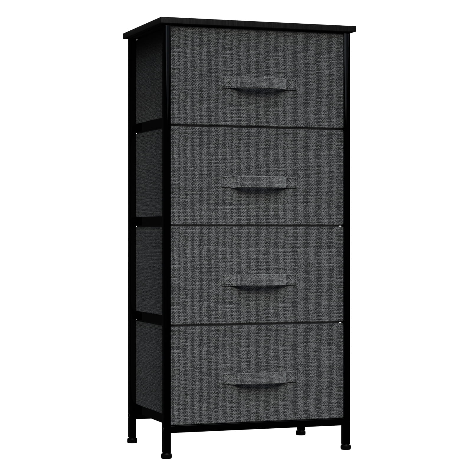 TKOOFN 4-Tier Dresser With 4 Drawers, Steel Frame Wood Top Furniture ...