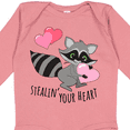 thumbnail image 4 of Inktastic Stealin' Your Heart Cute Raccoon Boys or Girls Long Sleeve Baby Bodysuit, 4 of 5