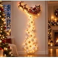 thumbnail image 5 of Christmas Magic Trail Wall Light, Festive Sleigh Scene Lighted Wall Decor, Warm Glowing Accent for Living Room Entryway Christmas Home Display (Santa Claus), 5 of 6