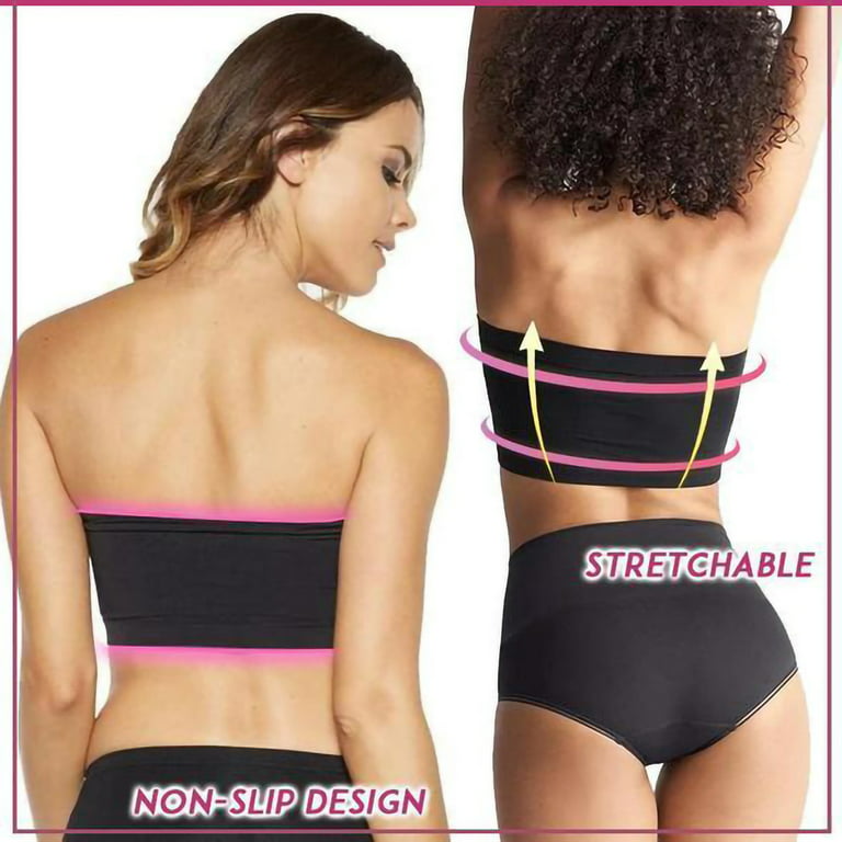 IROINNID Women's Bandeau Strapless Bra Wire Free Seamless Large Size Push  Up Sexy Underwear 