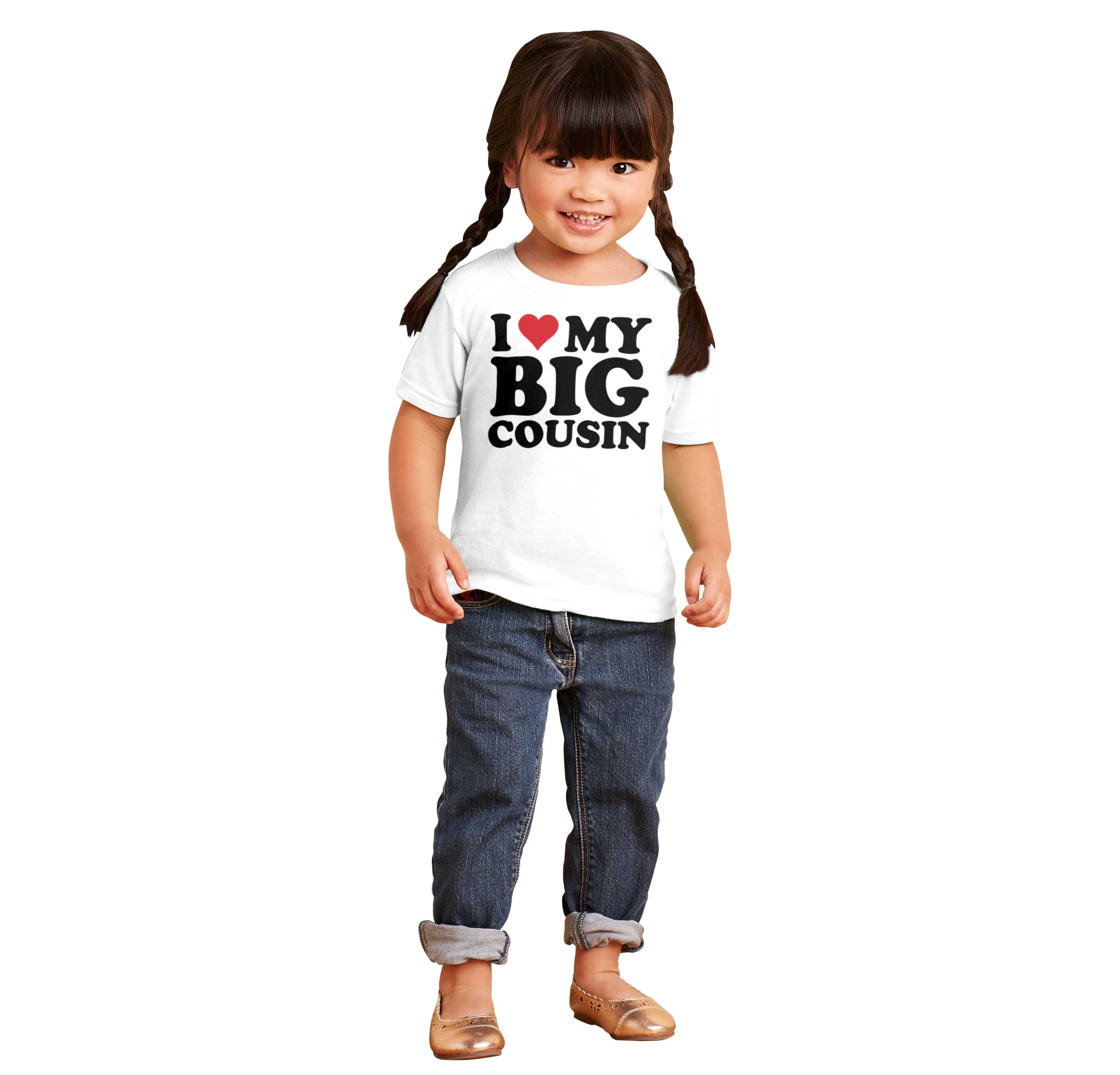 I Love My Big Cousin Cute Family Toddler Boy Girl T Shirt Infant Toddler  Brisco Brands 4T