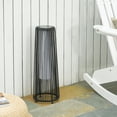 thumbnail image 2 of Outsunny 24" Wicker Solar Floor Lamp, Auto On/Off Outdoor Lamp, Black, 2 of 10