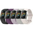 thumbnail image 1 of MYKOMI 5PCS Bands Compatible with Fitbit Charge 6/Charge 5 Straps Replacement Soft Silicone Wristbands Armbands Accessory for Women Men,Small/Large Size, 1 of 7