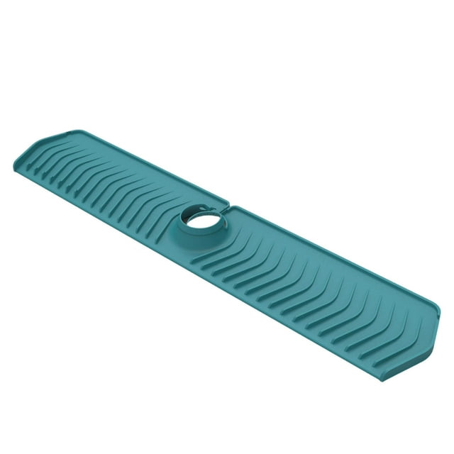 Sink Splash Guard,Longer Silicone Sink Mat for Kitchen Bathroom,Kitchen Faucet,Silicone Sink Faucet Mat Splash Guard, Drip Protector Splash Countertop