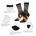 thumbnail image 4 of Fotbe Fiery Black Dragon Attack Calcetas Largas con Estampado para Hombre y Mujer – Calcetas de Compresión Transpirables y Elásticas, Viajar y Uso Diario Talla 5-11, 4 of 6