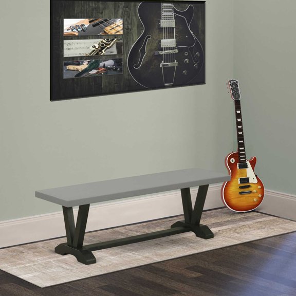 East West Furniture Dining Chair Wire brushed Black & Cement, VB696