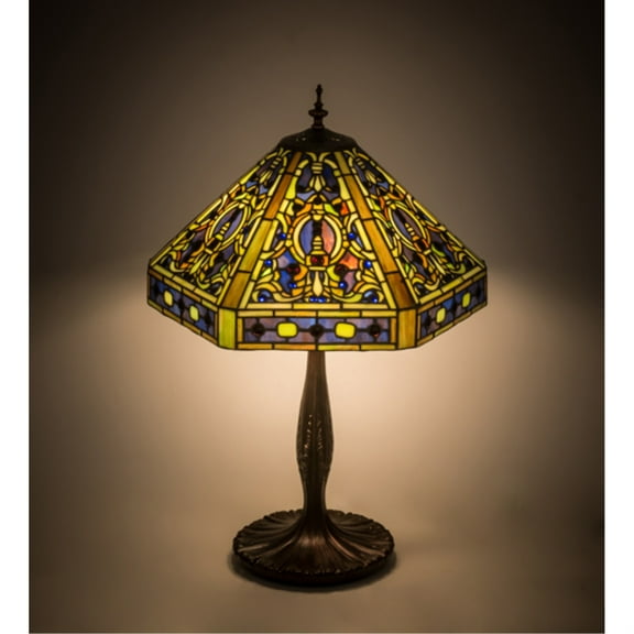 31117 Meyda 24"H Tiffany Elizabethan Table Lamp