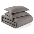 thumbnail image 2 of Superior 3-Piece Hanlon Cotton Blend Solid Duvet CoverSet, King/ Cal King, Grey, 2 of 4