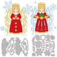 thumbnail image 2 of 2 Sets Christmas Angel Cutting Dies Layered Wings Embossing Stencils Christmas Snowflakes Template, 2 of 9