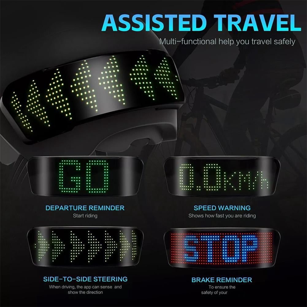 Smart Led Motorcycle Bike Cycling Helmet Display Sceen with Turn