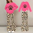 thumbnail image 2 of Cethrio Girls Graphic Outfit Sets, Casual Spring Fall Long Sleeve 2 PC Girls' Clothing Sets Hot Pink Size 9-10 T, 2 of 7