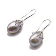 thumbnail image 1 of Qarigey Pendientes de perlas grises naturales, gancho para la oreja, colgante de plata de lujo para mujer, accesorio de moda, regalos de joyería para Ropa, zapatos y accesorios Miscelánea Qarigey AP016982-01, 1 of 6