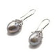 thumbnail image 2 of Pendientes Sonducket de perlas grises de agua dulce naturales estilo barroco color plata colgante simple, 2 of 6