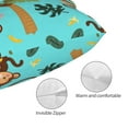 thumbnail image 5 of Kll Monkeys Swinging From Palms Pillow Covers Envelope Closure,Super Soft And Cozy Fuzzy Fleece Pillow Case Cover 14"X20", 5 of 8