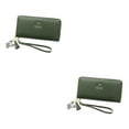 thumbnail image 1 of Qarigey Cartera de moda para mujer de PU disponible en muchos colores para cada estilo Cartera con tarjetero Carteras verdes verde 2Conjunto, 1 of 6