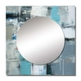 thumbnail image 2 of Designart "Tranquil Subtlety In Abstract Blue" Abstract Painting Square Mirror For Wall Decor - Large Blue Square Printed Wall Mirror Art - Square Modern Mirror - Wall Mounted Square Large Mirror, 2 of 5