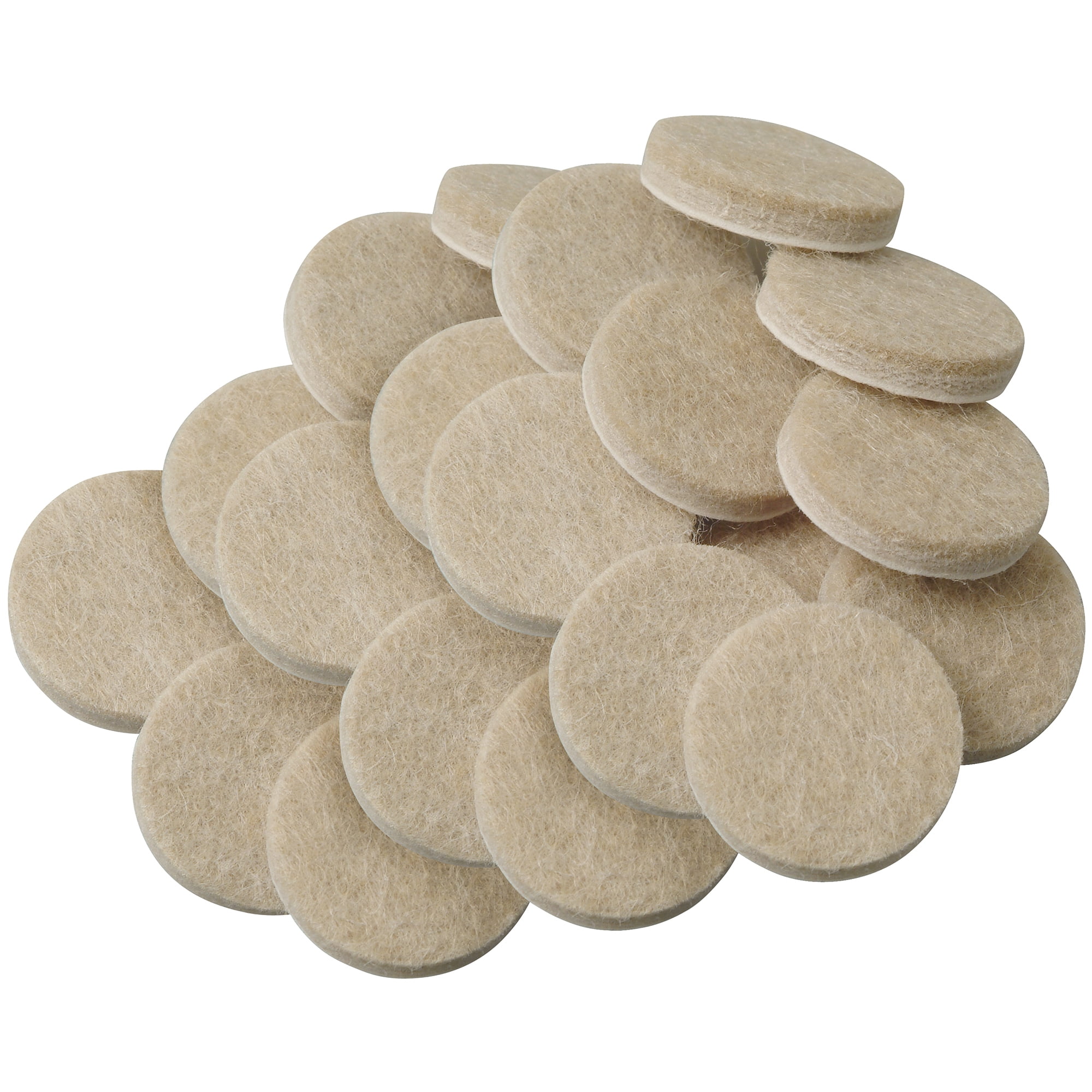 (3 pack) Super Sliders 3/4" Round Self Stick Felt Furniture Pads for Hardwood Beige, 24 Pack