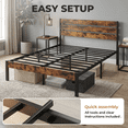 thumbnail image 7 of Alvantor Metal Platform Bed Frame with Headboard & Footboard - No Box Spring Needed, 800LBS Sturdy Wooden Slats Support, Industrial Style, 7 of 7