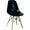 Black, variant on Pemberly Row Set of 2 Clear Plastic with Fiberglass Chairs with Wood/Metal Legs
