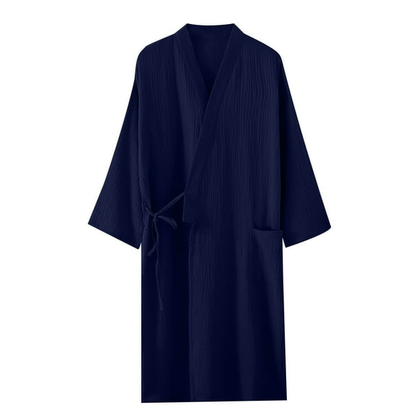 Camisón largo de moda para mujer, bata de baño alargada, abrigada, de manga larga, con bolsillo