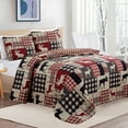 thumbnail image 2 of Market & Place Reversible Lodge Themed Buffalo Plaid Quilt Set, 2 of 5