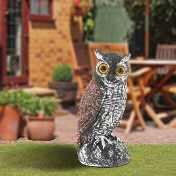 Espantapájaros Falso Búho Sharpla Estatua de Señuelo al Aire Libre