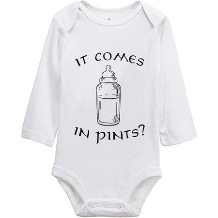 

It Comes In Pints Onesie Funny Baby Clothes Pregnancy Announcement Gender Long Neutral Baby Bodysuit 3-6 Months