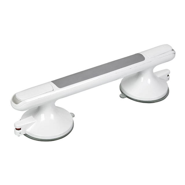 Barra de apoyo para ducha para bañeras, diseño de ventosa resistente que funciona en todas las superficies lisas, instalación sin taladros para personas mayores y niños, tira de goma antideslizante
