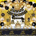 thumbnail image 1 of Decoraciones de cumpleaños Bluegogo Black Gold para hombre y mujer, 1 of 7