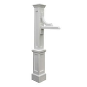 Mayne Woodhaven 22" x 8" x 57" Traditional White Polyethylene Address Sign Post