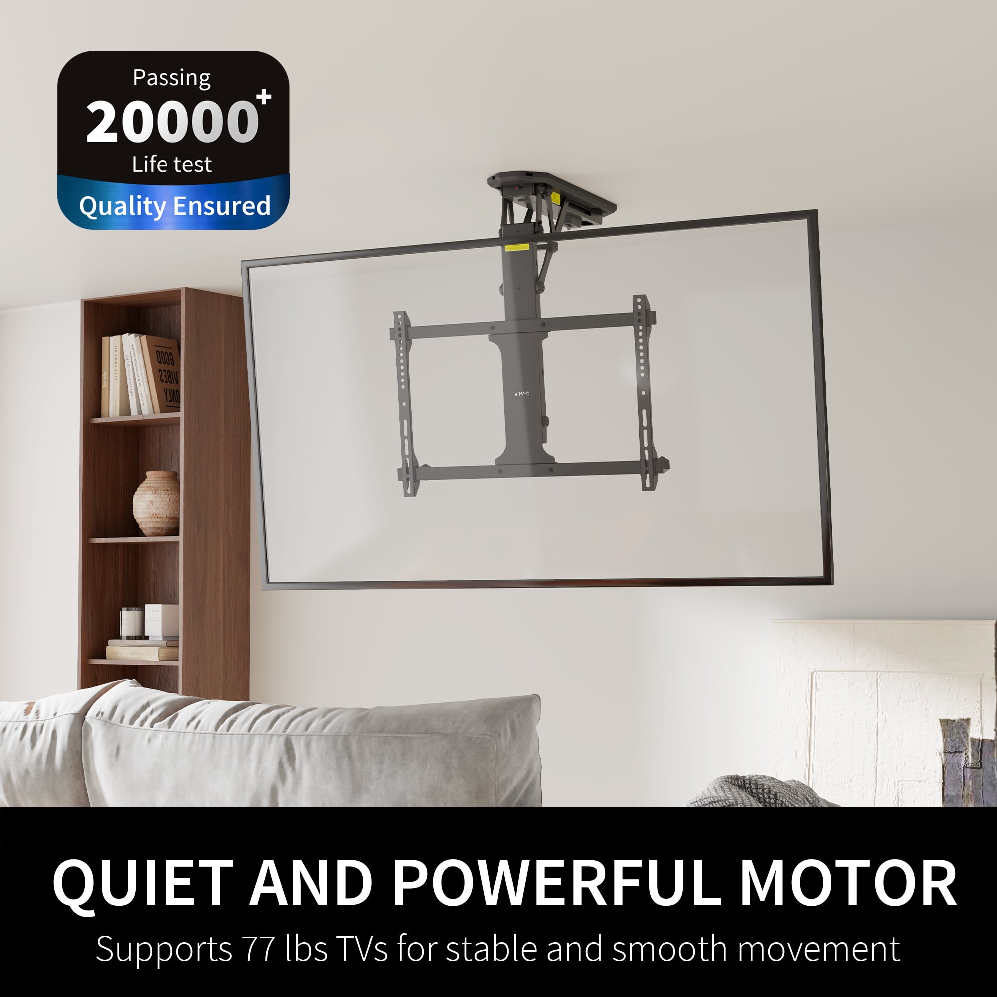 Electric Motorized Flip Down Pitched Roof Ceiling TV Mount for 32" to 70" Screen