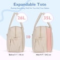 thumbnail image 2 of Bolsa de pañales MoMmore expandible para 2 niños o gemelos, color beige, 2 of 6