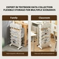 thumbnail image 3 of Bookshelf, Book Display Shelf Stable Plastic Easy To Install Beige White  for Home, 3 of 8