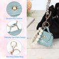 thumbnail image 3 of Uxcell PU Leather Handbag Keychain, Coin Purse Keychain Cute Pendant Keychain Earphone Pouch Sky Blue, 3 of 6