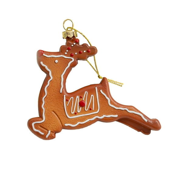 BOPORO Gingerbread Man Ornaments, Lovely Interesting Deer Snowflake Hanging Decors for Christmas Tree Hanging Decorations