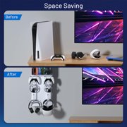 Wall Mount for PS5 Disc & Digital Edition, 8 in 1 PS5 Wall Mount Kit, for PS5 Console, PS5 Controller, Headset, PS-VR2 Controller, and 14 Game Slots