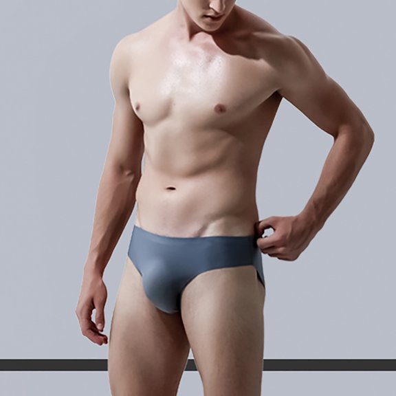 Naughtyhood Men's Briefs Men's Underwear Underwear Male Ice Silk Summer Breathable Quick-drying Seamless Shorts Comfy Panties the Perfect Gift for Men Pretty Panties for Men