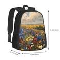thumbnail image 2 of Balery Vibrant Wildflower Meadow Backpack for Men and Women - Durable 600D Oxford Cloth -Large Capacity, Water-Resistant School, Travel, and Hiking Bag, 2 of 7