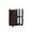 Chocolate and Gray, variant on Hodedah 23.6" Wide Open Shelves and Cabinet Space Kitchen Cart in Cherry