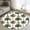 White, variant on Date Palm Trees Round Area Rug 4ft, Retro Summer Tropical Trees Plants Beige Washable Non-Slip Circle Rugs for Bedroom Living Room Kitchen, Soft Non Shedding Circle Carpet for Dining Room Dorm