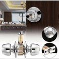thumbnail image 5 of Door Knob With Lock And Key, Interior Door Knob And Bathroom Door Handle, Satin Stainless Steel Door Lock (latch Size 70 Mm), 5 of 5