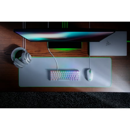 Razer - Huntsman Mini 60% Wired Optical Clicky Switch Gaming Keyboard with Chroma RGB Backlighting - Mercury