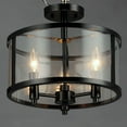 thumbnail image 5 of 25250CLBK Maxim Lighting Sentinel - Three Light Semi-Flush Mount, 5 of 5