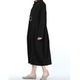 thumbnail image 3 of Mordenmiss Women's Autumn Turtleneck Long Baggy Dress with Pockets Black M, 3 of 4
