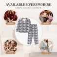 thumbnail image 7 of Xecao sparus aurata Print Women Pajamas Set Soft Sleepwear Pjs long Sleeve Button Down Nightwear with Long Pants-Small, 7 of 7