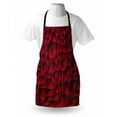 thumbnail image 3 of Maroon Apron Modern Geometric Contemporary Art Wave Like Shapes with Abstract Backdrop Image Print, Unisex Kitchen Bib Apron with Adjustable Neck for Cooking Baking Gardening, Maroon, by Ambesonne, 3 of 3