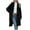 Black-05, variant on HTNBO Women's Winter Fuzzy Fleece Coats Open Front Faux Fur Long Jackets Lapel Long Sleeve Sherpa Outerwear Coat