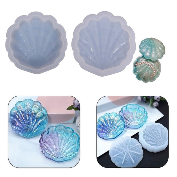 Molde de silicona para resina de mesa con forma de gota de cristal y caja de almacenamiento