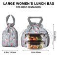 thumbnail image 5 of Unicorn Princess Castle Pattern Drawstring Lunch Bag Women - Drawstring Lunch Bag Insulated for Work Office - Stain-Resistant Large Lunchbags for Women with Multi-Pockets, 5 of 6